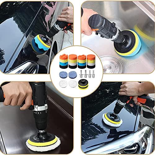 ポリッシャー バフ 80mm 26点セット 六角軸付き電動ポリッシャー用 研磨パッド 自動車ポリッシャー車 洗車セット |  | 04