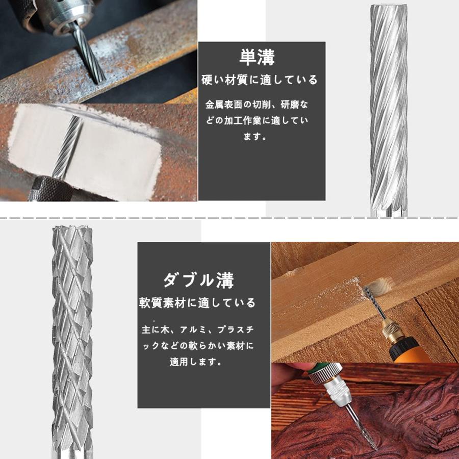 Kimlonton 20本セットロータリーバー 超硬刃リューター ビット シャンク径約3mm 刃幅約3mm タングステン鋼でゴリゴリ削れる超硬バ |  | 02