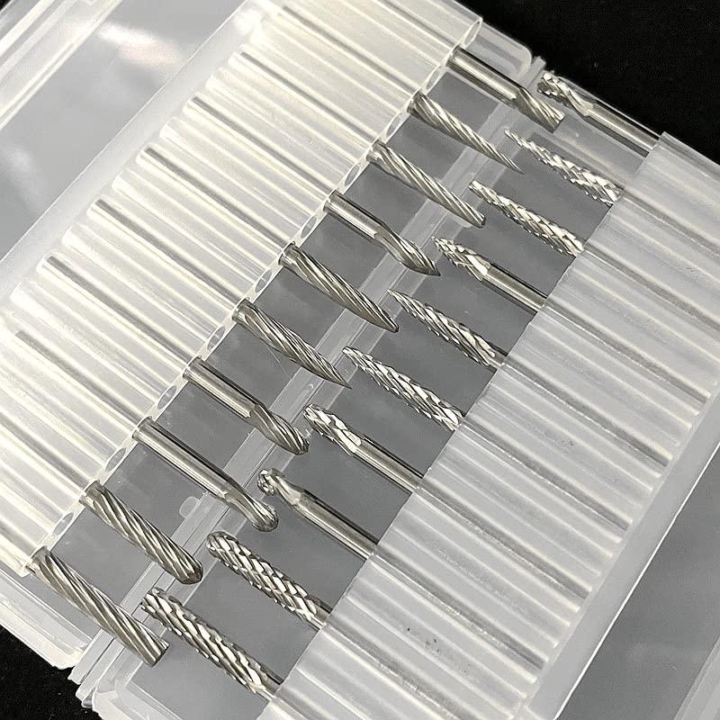 Kimlonton 20本セットロータリーバー 超硬刃リューター ビット シャンク径約3mm 刃幅約3mm タングステン鋼でゴリゴリ削れる超硬バ |  | 06