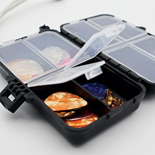 ギターピックホルダー 35枚セルロイドギターピック 4 サイズ 4 厚さ 9グリッドケースケース ギター用のピック収納ボックス 携帯便利 調節可 |  | 03