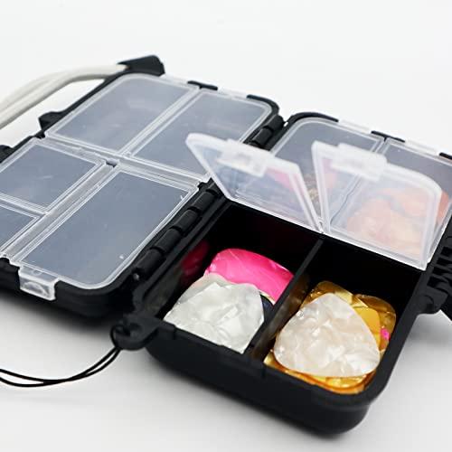 ギターピックホルダー 35枚セルロイドギターピック 4 サイズ 4 厚さ 9グリッドケースケース ギター用のピック収納ボックス 携帯便利 調節可 |  | 06