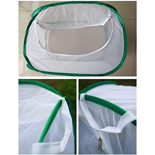 40x40x60cm 昆虫ケージ 通気性 ネット 繁殖 飼育ケース 虫かご バタフライケージ 蝶/バッタ/シルクワーム/グローバーム生息地（2p |  | 07