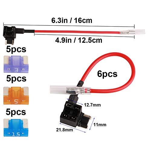 GTIWUNG ミニ 車 平型 ヒューズホルダー 配線追加 電源取り出し 自動車ブレードヒューズアダプターホルダー DIY ATM TAP ワイ |  | 01
