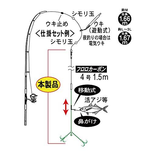 がまかつ お墨付きアオリイカ仕掛 はねあげ式段差キャッチ 42459 L |  | 01