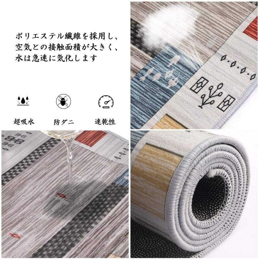 LQI 玄関マット屋内 60X90cm キッチンマット 台所マット ドアマット 滑り止め 泥落としマット 吸水 |  | 02