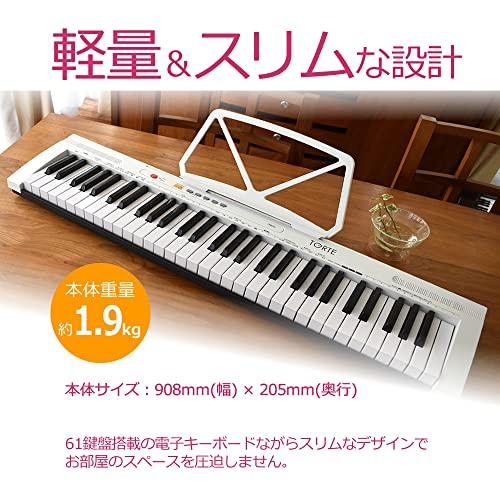 TORTE トルテ 電子キーボード 61鍵盤 日本語表記 300ボイス 軽量 TORTE トルテ 電子キーボード 61鍵盤 日本語表記 300ボイス 軽量