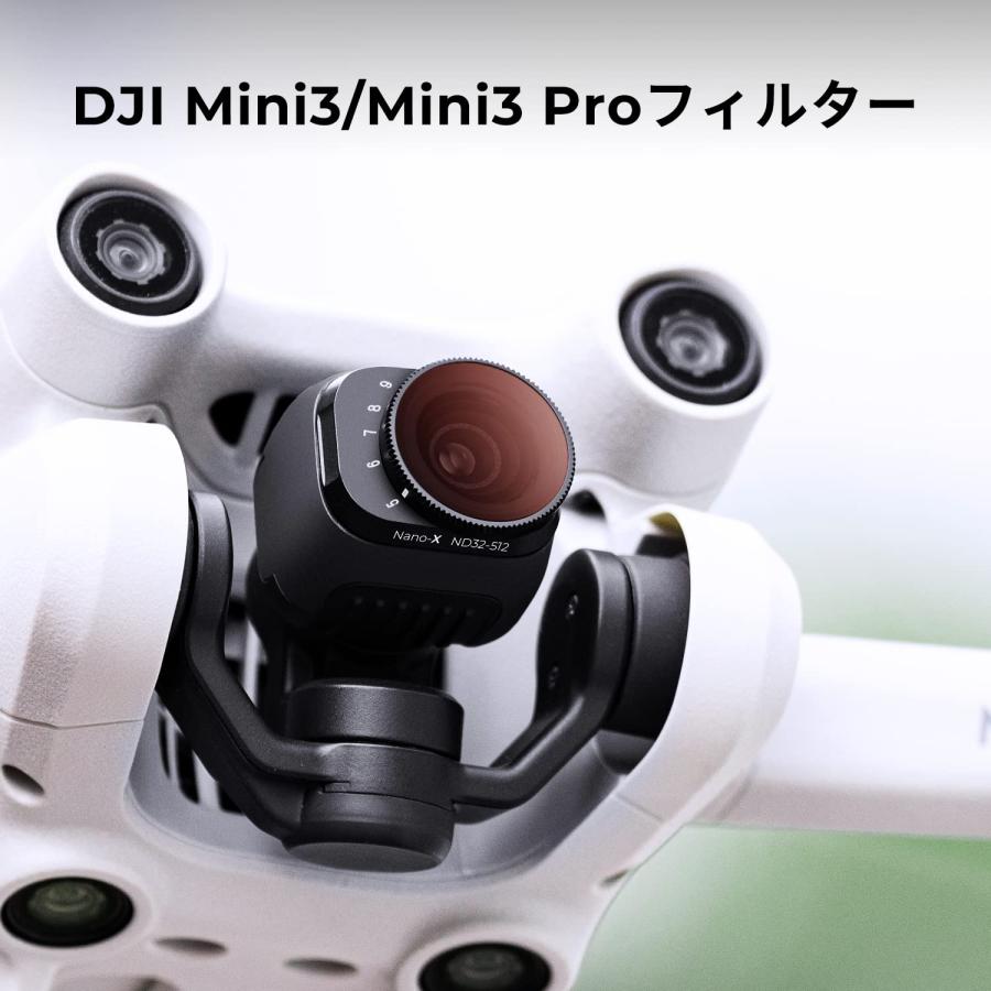 K&F Concept DJI Mini 3 Pro/DJI Mini 3用フィルター 可変NDフィルター ND32-ND512 撥水加工 キズ |  | 01