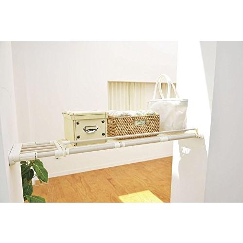 トンボ 突っ張り棚 伸縮 超強力タイプ ワイド 幅119~200cm対応 ホワイト 伸縮ラック 新輝合成 WM-200 |  | 08