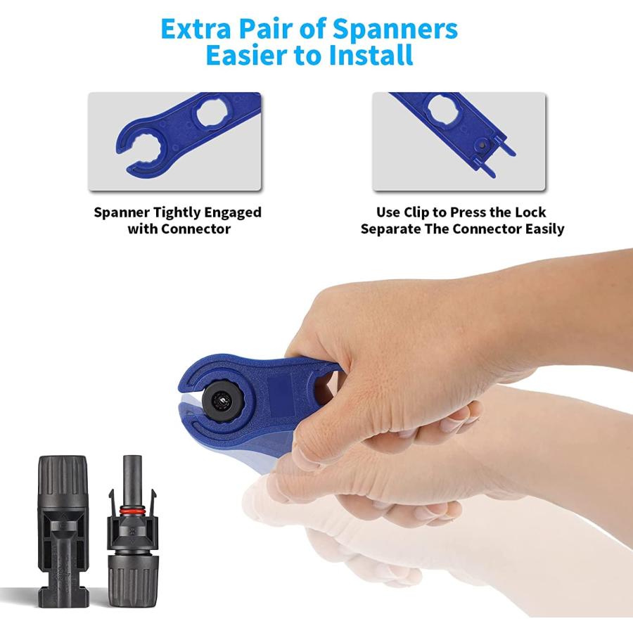 JUTOSU ソーラーパネルケーブルコネクタ MC4コネクター オス・メス ソーラーパネル 接続ケーブル用 IP67防水 高負荷 高耐熱 MC- |  | 03