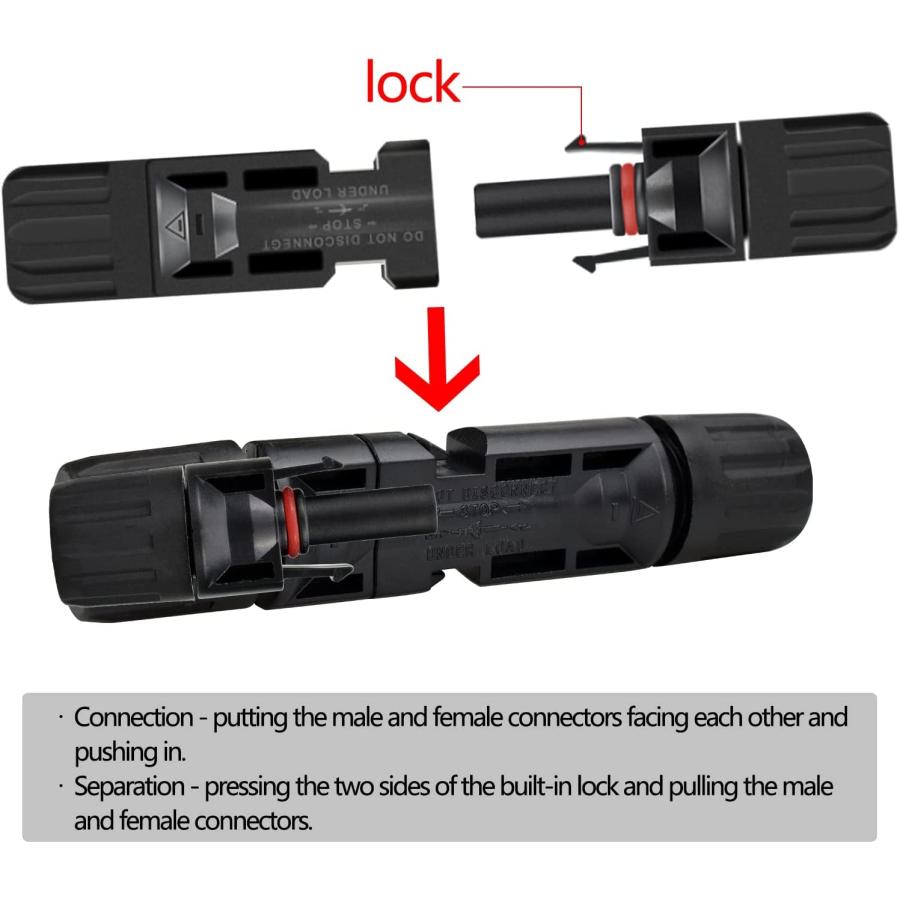 JUTOSU ソーラーパネルケーブルコネクタ MC4コネクター オス・メス ソーラーパネル 接続ケーブル用 IP67防水 高負荷 高耐熱 MC- |  | 07