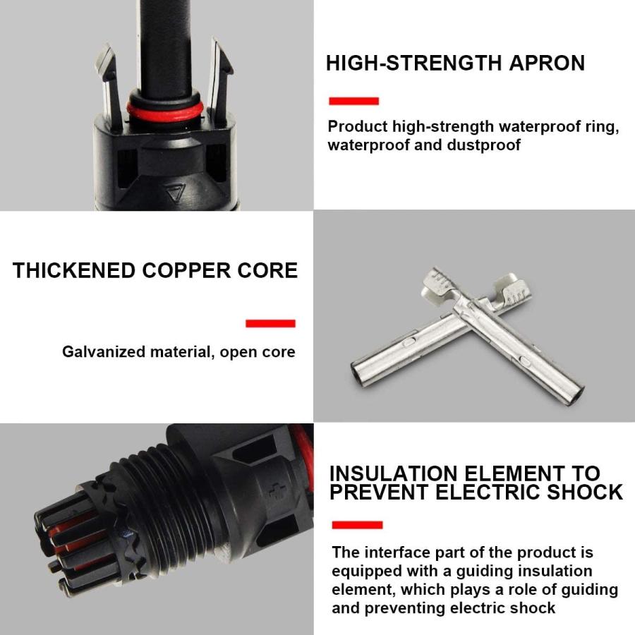 JUTOSU ソーラーパネルケーブルコネクタ MC4コネクター オス・メス ソーラーパネル 接続ケーブル用 IP67防水 高負荷 高耐熱 MC- |  | 08