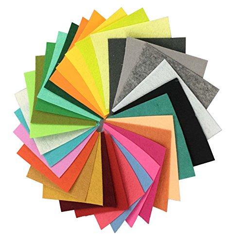 88枚 サイズが選べる カット フェルト ハード 生地 アクリル系繊維 厚さ1mm 不織布 クラフトフェルトマットDIY用 44色入り（20×2 |  | 04