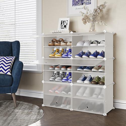 JOISCOPE 靴収納キャビネット オーガナイザー、多機能 2 x 6 段モジュール式キューブ収納靴収納キャビネット 省スペース、廊下寝室玄関 |  | 01