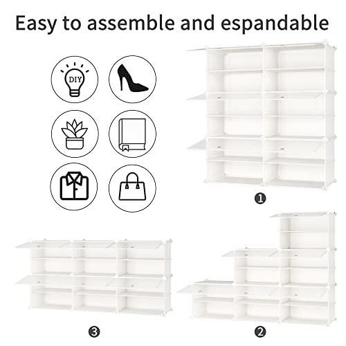 JOISCOPE 靴収納キャビネット オーガナイザー、多機能 2 x 6 段モジュール式キューブ収納靴収納キャビネット 省スペース、廊下寝室玄関 |  | 03