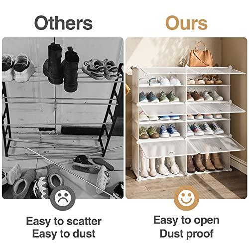 JOISCOPE 靴収納キャビネット オーガナイザー、多機能 2 x 6 段モジュール式キューブ収納靴収納キャビネット 省スペース、廊下寝室玄関 |  | 07
