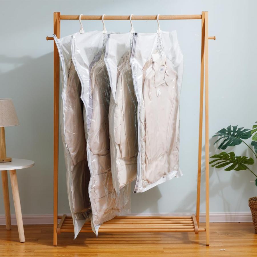 Esoes 吊るせる圧縮袋 衣類圧縮袋 4枚組 135*70cm2枚L+105*70cm2枚M吊り下げ 真空 収納 あっしゅく袋 衣類カバー 省 |  | 06