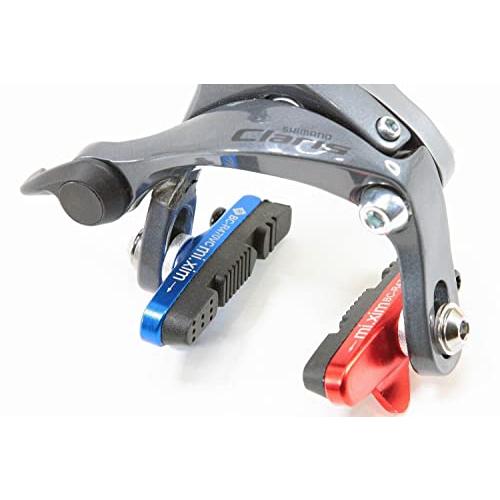 mi.Xim 軽量 シマノ／スラム互換 ロード用 キャリパーブレーキ用 カートリッジ式 ブレーキパッド ブレーキシュー アルミハウジング レッド |  | 03