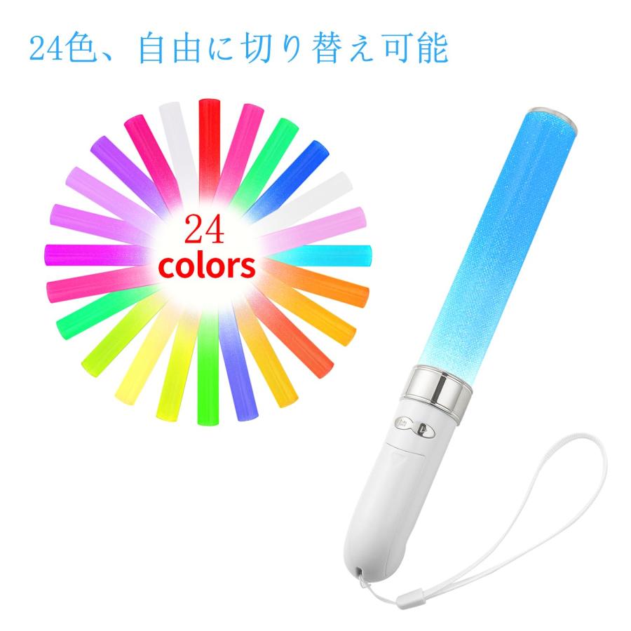 HAYOKU 2本コンサートライト ペンライト 自動切替+手動切替 28cm