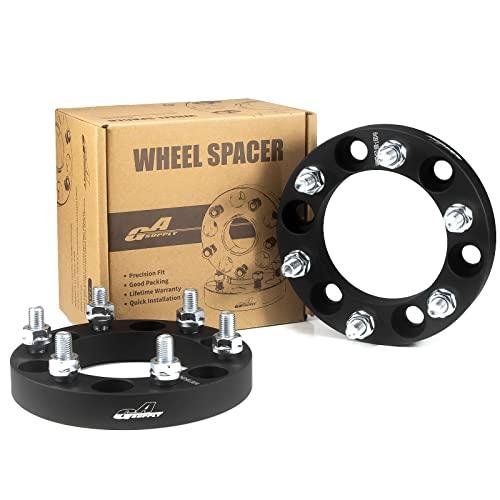 GAsupply 鍛造ワイドトレッドスペーサー 6H PCD139.7 内径108.1 M12XP1.5 厚さ25mmマットブラック2枚セット | 