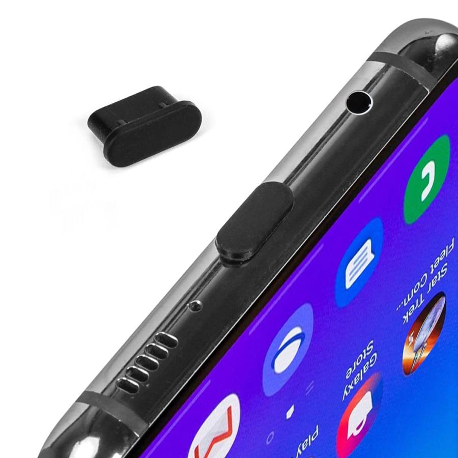 20個入り USB Type-C カバー キャップ コネクタカバー シリコン蓋 充電穴 防水 防塵カバー ブラック |  | 03