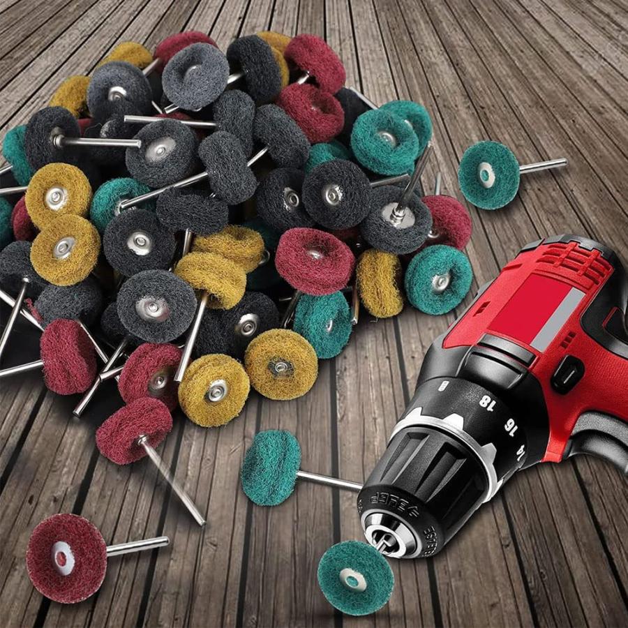 リューターバフ 2.35mm軸 研磨ヘッド 鏡面研磨や金属磨き仕上げ ポッリシング 混合色20個入り |  | 06