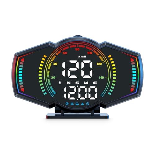 G18 GPS スピードメーター、平らな眺め車の表示、デジタル ゲージ、すべての車のための傾斜計が付いている表示速度そして車の時計、表示高度 | 