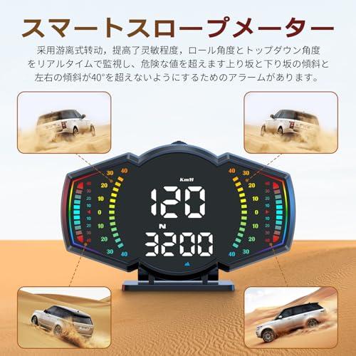 G18 GPS スピードメーター、平らな眺め車の表示、デジタル ゲージ、すべての車のための傾斜計が付いている表示速度そして車の時計、表示高度 |  | 03