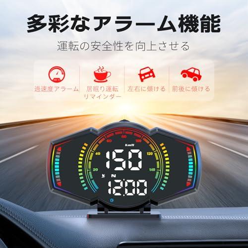 G18 GPS スピードメーター、平らな眺め車の表示、デジタル ゲージ、すべての車のための傾斜計が付いている表示速度そして車の時計、表示高度 |  | 04