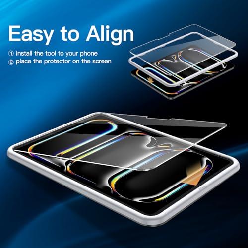 JEDirect iPad Pro用 13インチ M4 2024 液晶保護フィルム ガイド枠付き