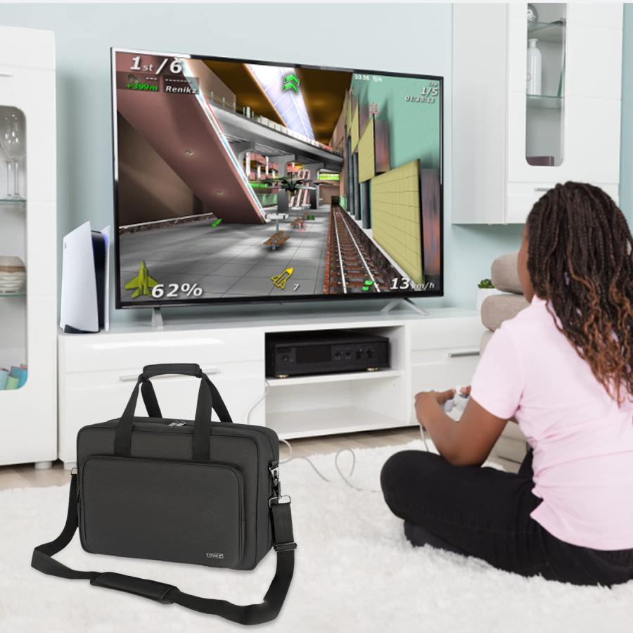 PS5/PS4 持ち運びケース ps5 収納 バッグ PS5本体 保護ケース PS5 キャリーバッグ 旅行用 多機能対応 肩掛け 小物収納可 コ |  | 06