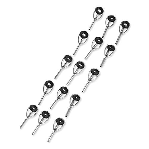 トップガイド ロッドガイド ステンレス 釣り竿 穂先 修理 15点セット リング内径2.7mm - パイプ内径0.9/1.2/1.4mm |  | 03