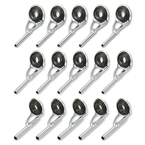 トップガイド ロッドガイド ステンレス 釣り竿 穂先 修理 15点セット リング内径2.7mm - パイプ内径0.9/1.2/1.4mm |  | 04