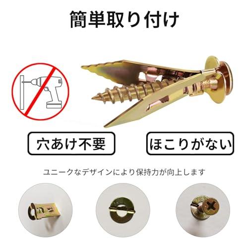 aninako 石膏ボード アンカー 50セット ボードアンカー ネジキット 石こうボード壁用アンカー ネジ付き 打込みアンカー 12*30mm |  | 02