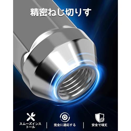 GAsupply ホイールナット M12 x P1.25 テーパー座60° 長さ35mm スチール製 ラグナット 19HEX ニッサン・スバル・ |  | 03