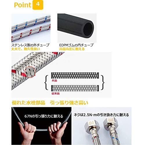 Hefo 洗面台蛇口 混合水栓 シングルレバー ホース引き出し式 泡沫、シャワーが切り替え 360°回転 吐水口昇降 台付き2穴 日本語取扱説明 |  | 04