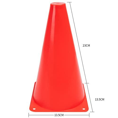 BiAnYC 23cm コーン ミニ カラー マーカーコーン 軽量タイプ 全5色 （各色2個） 10本セット 収納ポーチ付き |  | 01