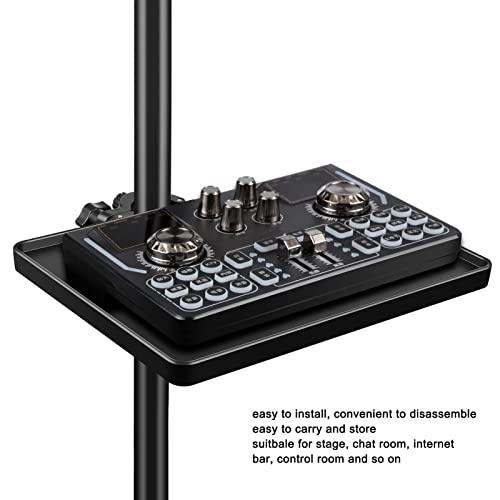 マイクスタンドトレイ、サウンドカードトレイ、多機能ライブ放送スタンドトレイ、ステージコントロールルーム用ラバーパッド付き携帯電話三脚アクセサリー |  | 03