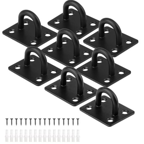 やぬき アイプレート 8個セット 天井 フック 46.5X38MM アイプレート ステンレス 固定金具 パッドアイ 耐腐食性 高強度 固定 止め | 