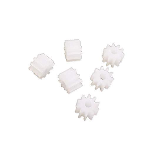 20PCS 10歯 歯車 ギア おもちゃ車モーター モーター ギア ボックス主軸 2mm歯車 ギアラック プラスチック 歯車 ギア シャフト 用 |  | 01