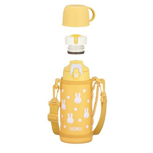 サーモス 水筒 真空断熱2ウェイボトル 0.6L/0.63L イエローホワイト 直飲み コップ付き 子供用 通園通学 FJJ-602WFB YW | 
