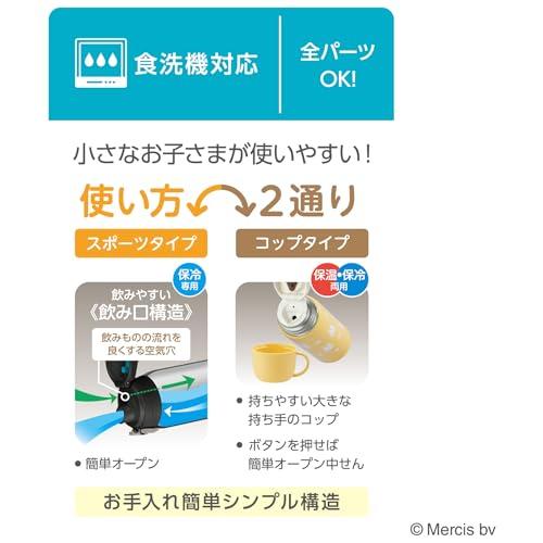 サーモス 水筒 真空断熱2ウェイボトル 0.6L/0.63L イエローホワイト 直飲み コップ付き 子供用 通園通学 FJJ-602WFB YW |  | 02