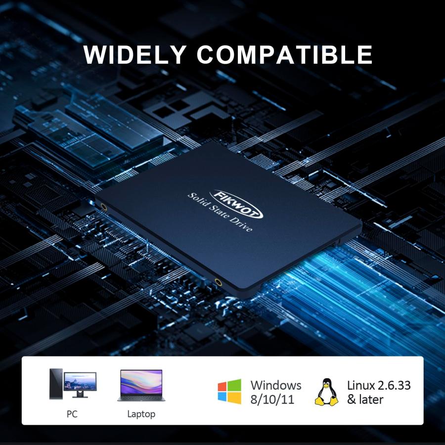 Fikwot FS810 4TB SSD SATA III 2.5インチ 6GB/秒、内蔵ソリッド