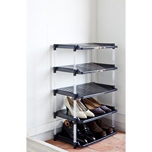 平和工業Heiwa Kougyou シューズラック クリスタル ワイド 5段 グレイ |  | 04