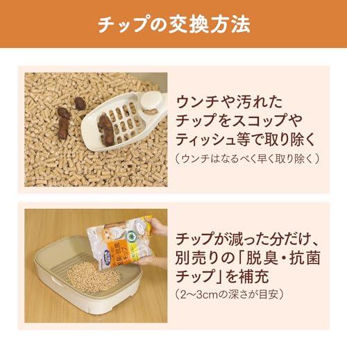 ニャンとも清潔トイレ 猫砂 天然素材でパワフルに脱臭 脱臭・抗菌チップ 大きめの粒 4.5L×4個   システムトイレ 猫用 消臭 ネコ砂 ケー |  | 05
