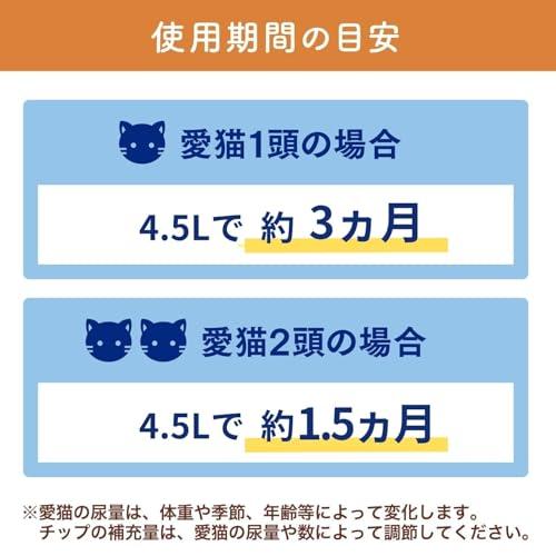 ニャンとも清潔トイレ 猫砂 天然素材でパワフルに脱臭 脱臭・抗菌チップ 大きめの粒 4.5L×4個   システムトイレ 猫用 消臭 ネコ砂 ケー |  | 06