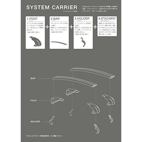 Terzo テルッツォ by PIAA ルーフキャリア ベースキャリア フット 4個入 ルーフオンタイプ ブラック エアロバー用 ロック付 EF |  | 04