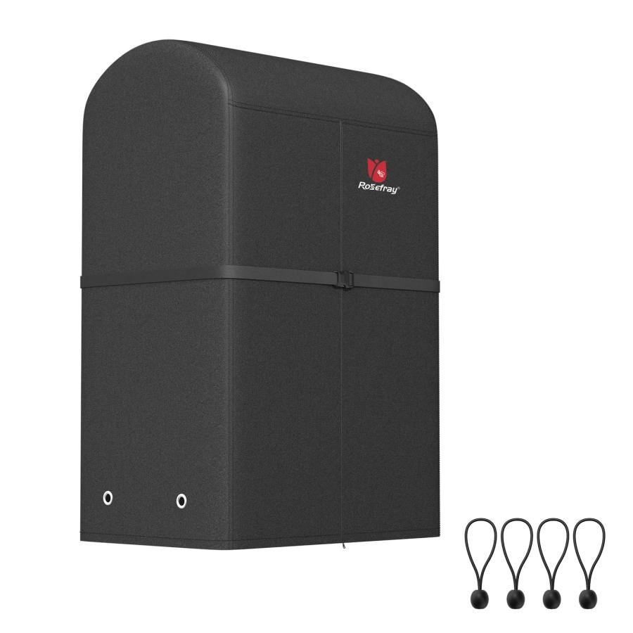 Rosefray タイヤラックカバー 420D 厚手 防水 屋外 8本 収納 防水 保管カバー 収納袋付き 130×88×175cm ブラック | 