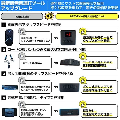 HEAVENIA スマホ連打ツール給電式 ゲーム系YouTuber紹介 195種類のタップ速度 スマホ連打機 無音 1ヘッド 2ヘッド 自動タッ |  | 03