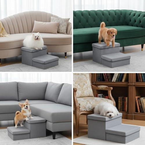 ドッグステップ 犬 ペット用階段 2段 奥行大幅に広く改善 ペット ステップ 耐荷重30KG 折り畳収納 ヘルニア 小型犬 老犬介護 ケガ防止 |  | 04
