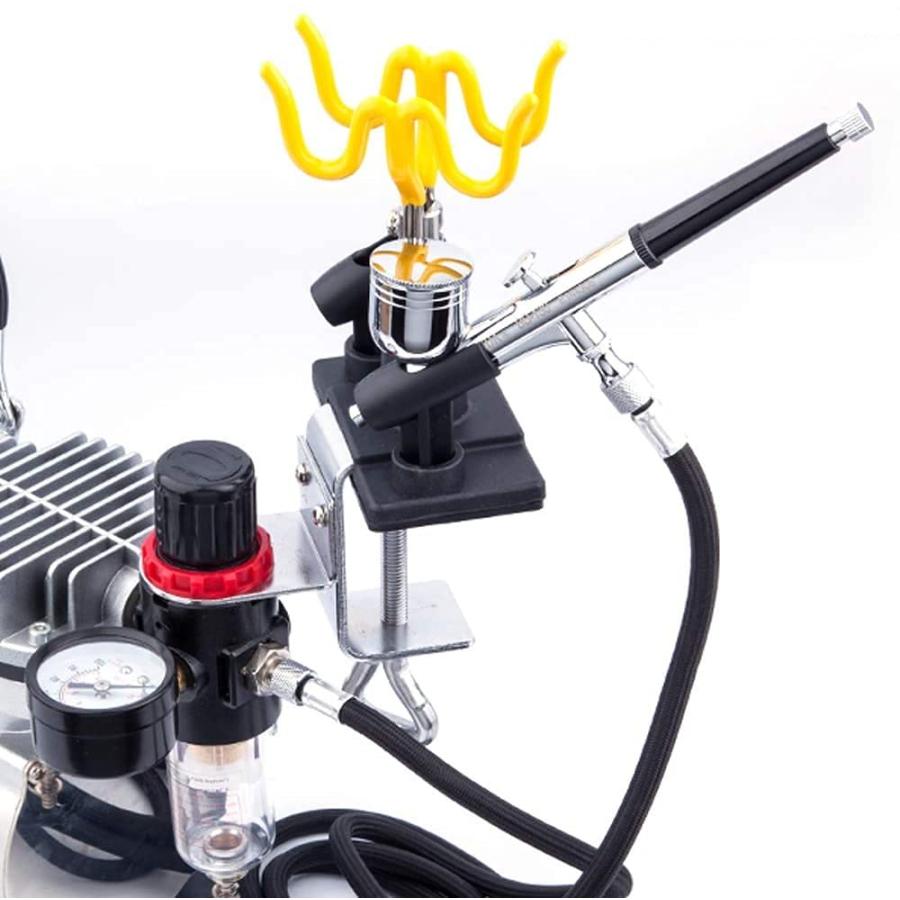 ABESTAIR エアブラシホルダーエアブラシスタンドエアブラシハンガーエアブラシアクセサリースタンドサポートキット 4本掛け レギュレーター |  | 03